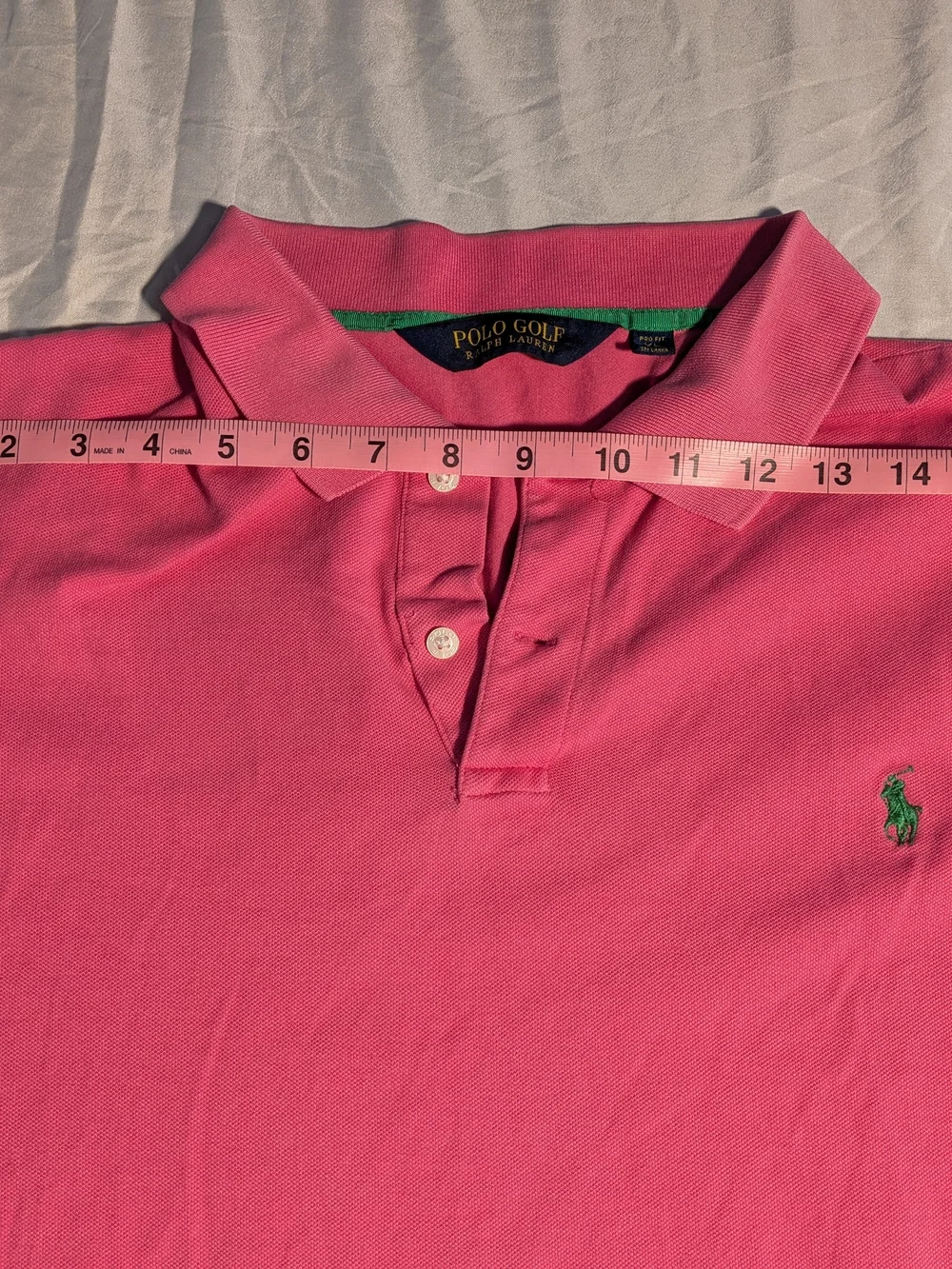 Ralph Lauren Hot Pink Polo with Green Pony Emblem